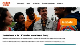 What Studentminds.org.uk website looked like in 2023 (1 year ago)