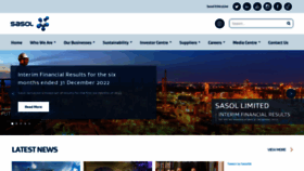 What Sasol.com website looked like in 2023 (1 year ago)