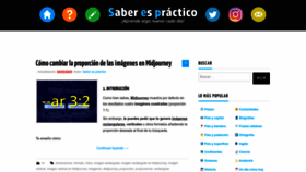 What Saberespractico.com website looked like in 2023 (1 year ago)
