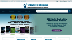 What Springerpub.com website looked like in 2023 (1 year ago)