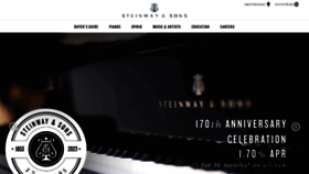 What Steinway.com website looked like in 2023 (1 year ago)