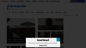 What Sundaymail.co.zw website looked like in 2023 (1 year ago)