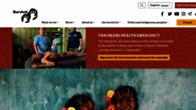 What Survivalinternational.org website looked like in 2023 (1 year ago)