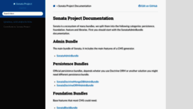 What Sonata-project.org website looked like in 2023 (1 year ago)