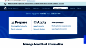 What Socialsecurity.gov website looked like in 2023 (1 year ago)