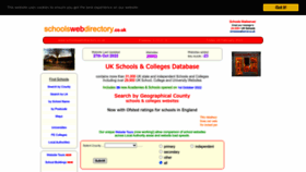 What Schoolswebdirectory.co.uk website looked like in 2023 (1 year ago)