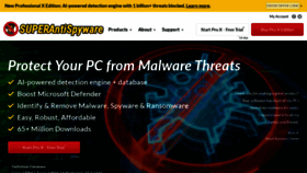 What Superantispyware.com website looked like in 2023 (1 year ago)