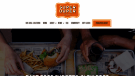 What Superduperburgers.com website looked like in 2023 (1 year ago)