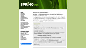 What Springframework.net website looked like in 2023 (1 year ago)