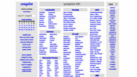What Springfield.craigslist.org website looked like in 2023 (1 year ago)