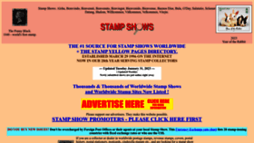 What Stampshows.com website looked like in 2023 (1 year ago)