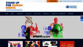 What Standup4humanrights.org website looked like in 2023 (3 years ago)