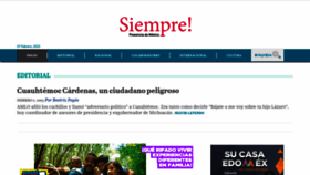 What Siempre.mx website looked like in 2023 (1 year ago)