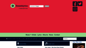 What Sweetslyrics.com website looked like in 2023 (1 year ago)