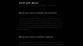 What Swiftwithmajid.com website looked like in 2023 (1 year ago)