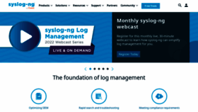 What Syslog-ng.com website looked like in 2023 (1 year ago)
