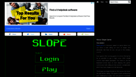 What Slopegame.io website looked like in 2023 (1 year ago)