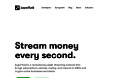 What Superfluid.finance website looked like in 2023 (1 year ago)