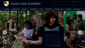 What Shadysideacademy.org website looked like in 2023 (1 year ago)