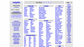 What Sandiego.craigslist.org website looked like in 2023 (1 year ago)
