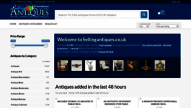 What Sellingantiques.co.uk website looked like in 2023 (1 year ago)