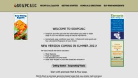 What Soapcalc.net website looked like in 2023 (1 year ago)
