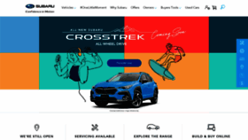 What Subaru.com.au website looked like in 2023 (1 year ago)