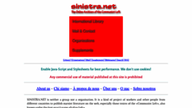What Sinistra.net website looked like in 2023 (1 year ago)