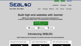 What Seblod.com website looked like in 2023 (1 year ago)