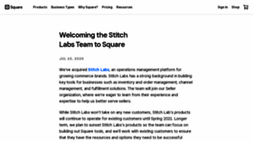 What Stitchlabs.com website looked like in 2023 (1 year ago)