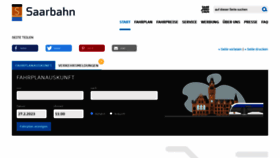 What Saarbahn.de website looked like in 2023 (1 year ago)