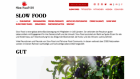 What Slowfood.ch website looked like in 2023 (1 year ago)