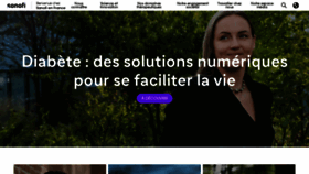 What Sanofi.fr website looked like in 2023 (1 year ago)