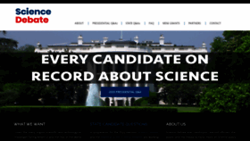 What Sciencedebate.org website looked like in 2023 (1 year ago)