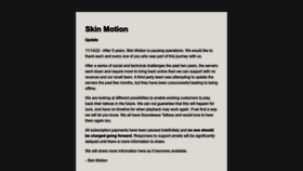 What Skinmotion.com website looked like in 2023 (1 year ago)