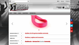 What Slackliner.de website looked like in 2023 (1 year ago)