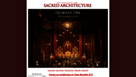 What Sacredarchitecture.org website looked like in 2023 (1 year ago)