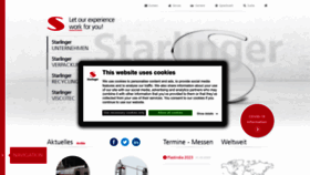 What Starlinger.com website looked like in 2023 (1 year ago)