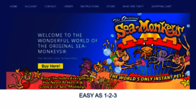 What Sea-monkeys.com website looked like in 2023 (1 year ago)