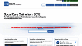 What Scie-socialcareonline.org.uk website looked like in 2023 (1 year ago)