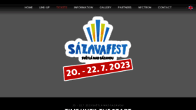 What Sazavafest.cz website looked like in 2023 (1 year ago)