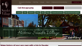 What Saudervillage.org website looked like in 2023 (1 year ago)