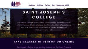 What Saintjoe.edu website looked like in 2023 (1 year ago)