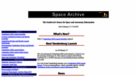What Spacearchive.info website looked like in 2023 (1 year ago)