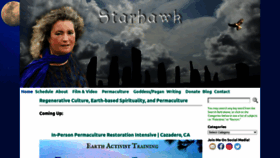 What Starhawk.org website looked like in 2023 (1 year ago)