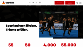 What Sporthilfe.de website looked like in 2023 (1 year ago)
