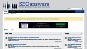 What Seqanswers.com website looked like in 2023 (1 year ago)