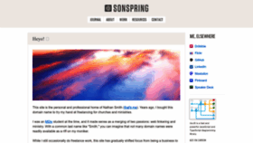 What Sonspring.com website looked like in 2023 (1 year ago)