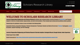 What Scholarsresearchlibrary.com website looked like in 2023 (1 year ago)