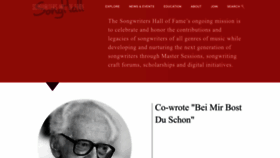 What Songwritershalloffame.org website looked like in 2023 (1 year ago)